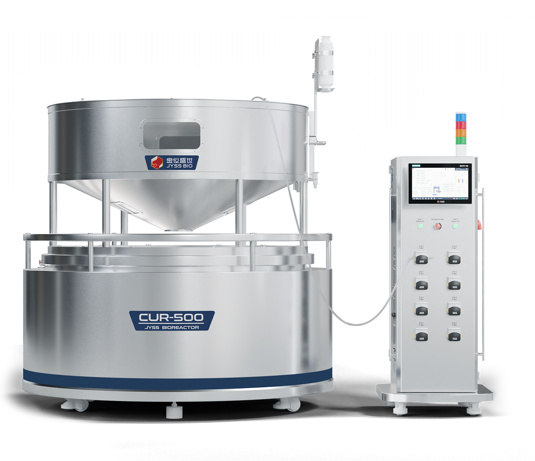 JYSS BIO CUR-500 single-use bioreactor and control tower